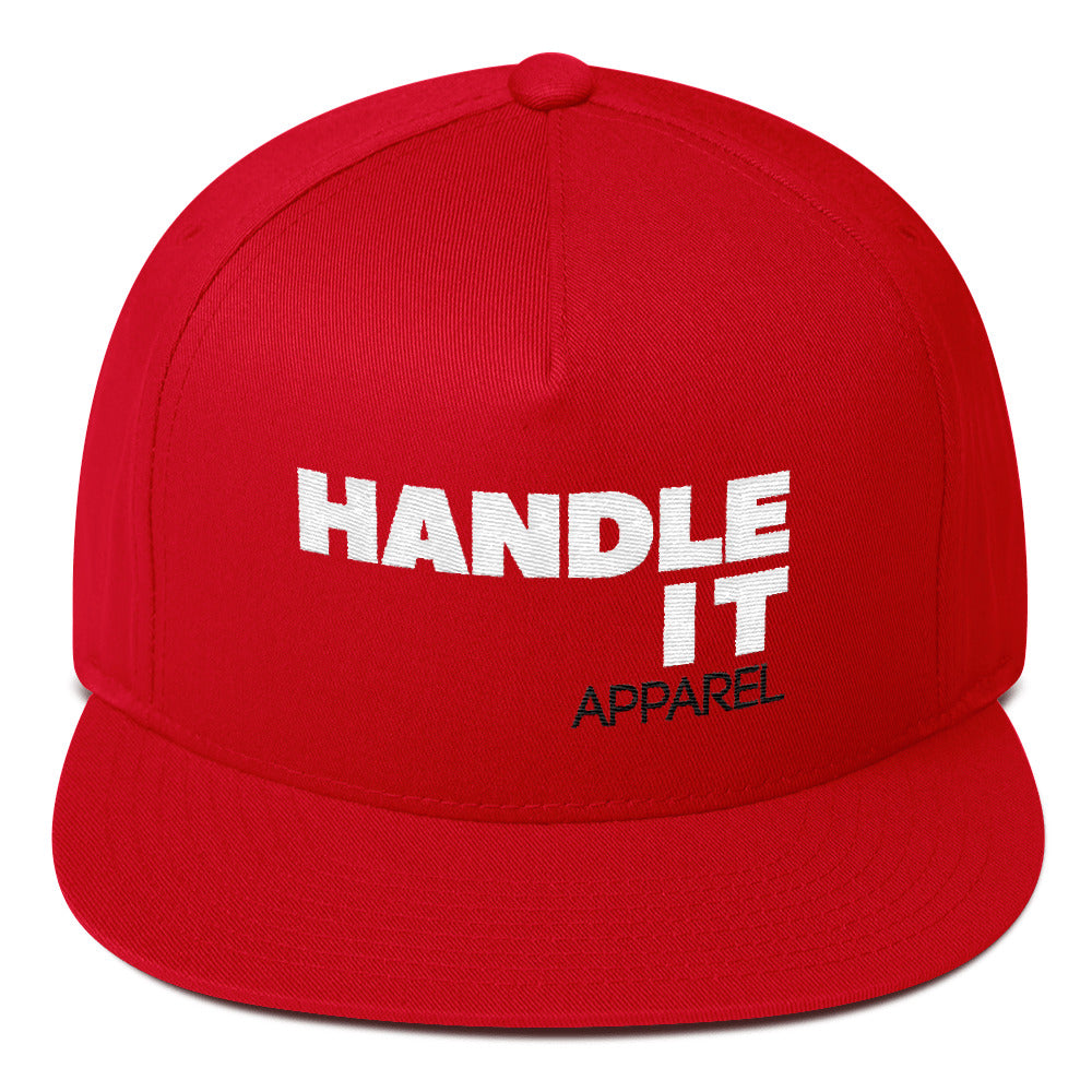 Handle It Apparel Red Flat Bill Cap
