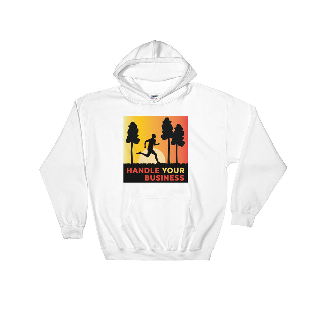 Handle Your Business Men Runner Hooded Sweatshirt Sunrise Runner